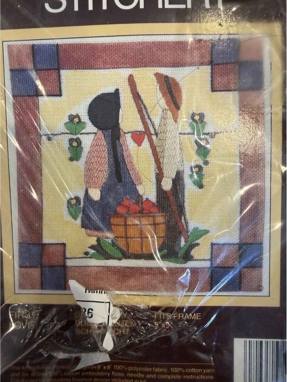 SUNSET STITCHERY Set Of 3  AMISH COUNTRY PRINTED EMBROIDERY KITS NEW Sealed
